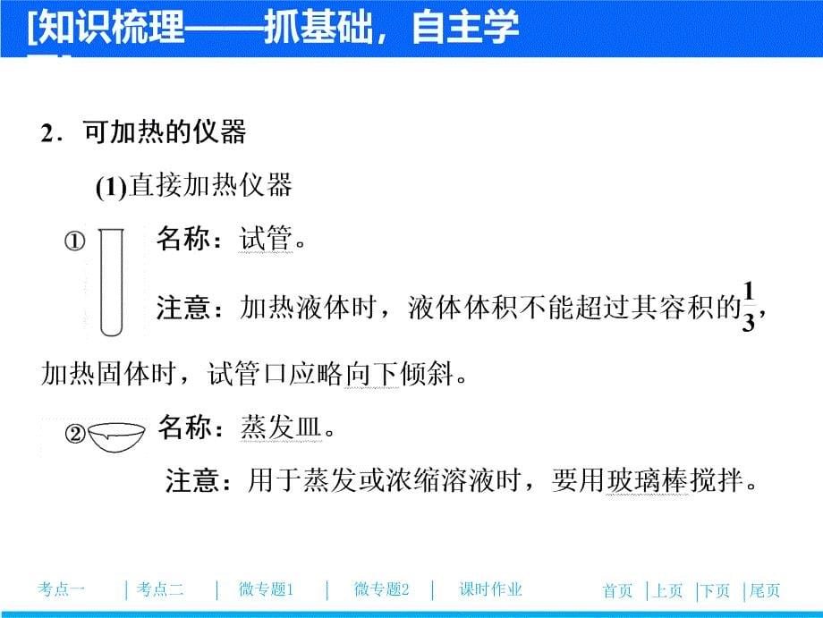 备战高考化学一轮复习精选课件第一章第1讲化学常用仪器和基本操作_第5页