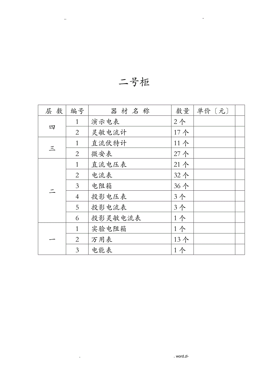 物理试验室器材登记表_第2页