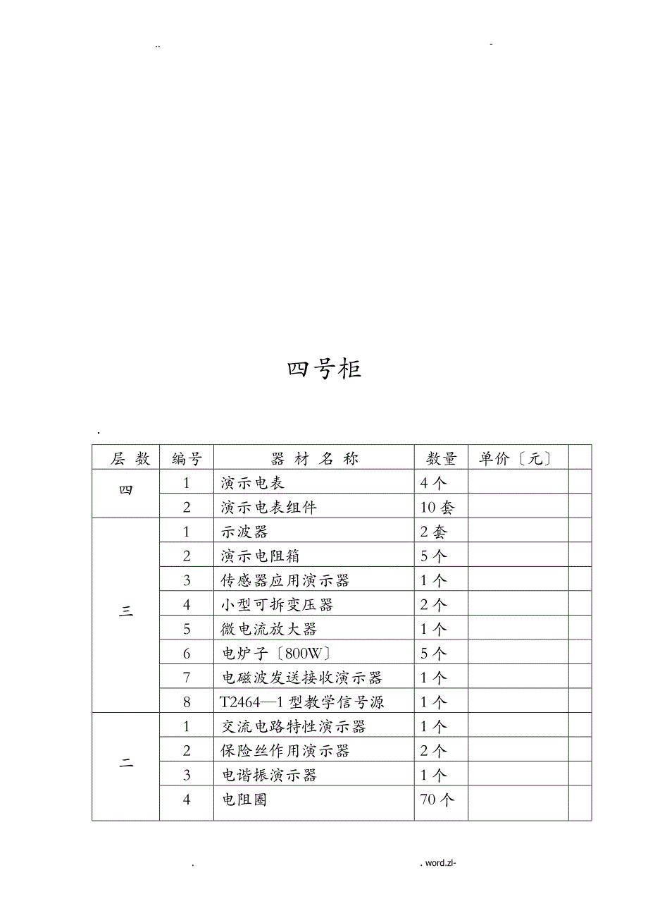 物理试验室器材登记表_第4页