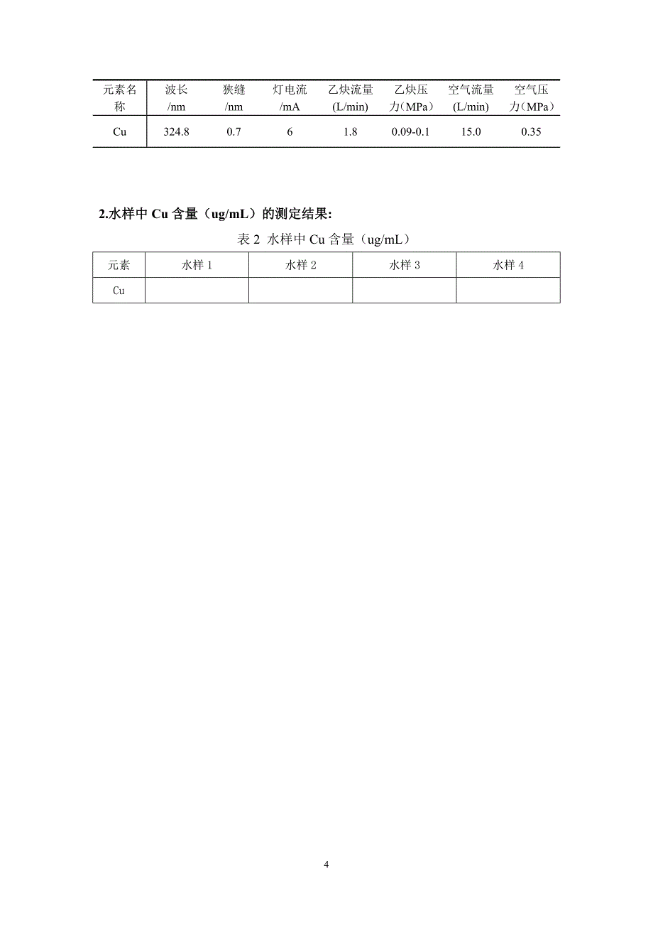 火焰原子吸收光谱法测定水样中的Cu_第4页