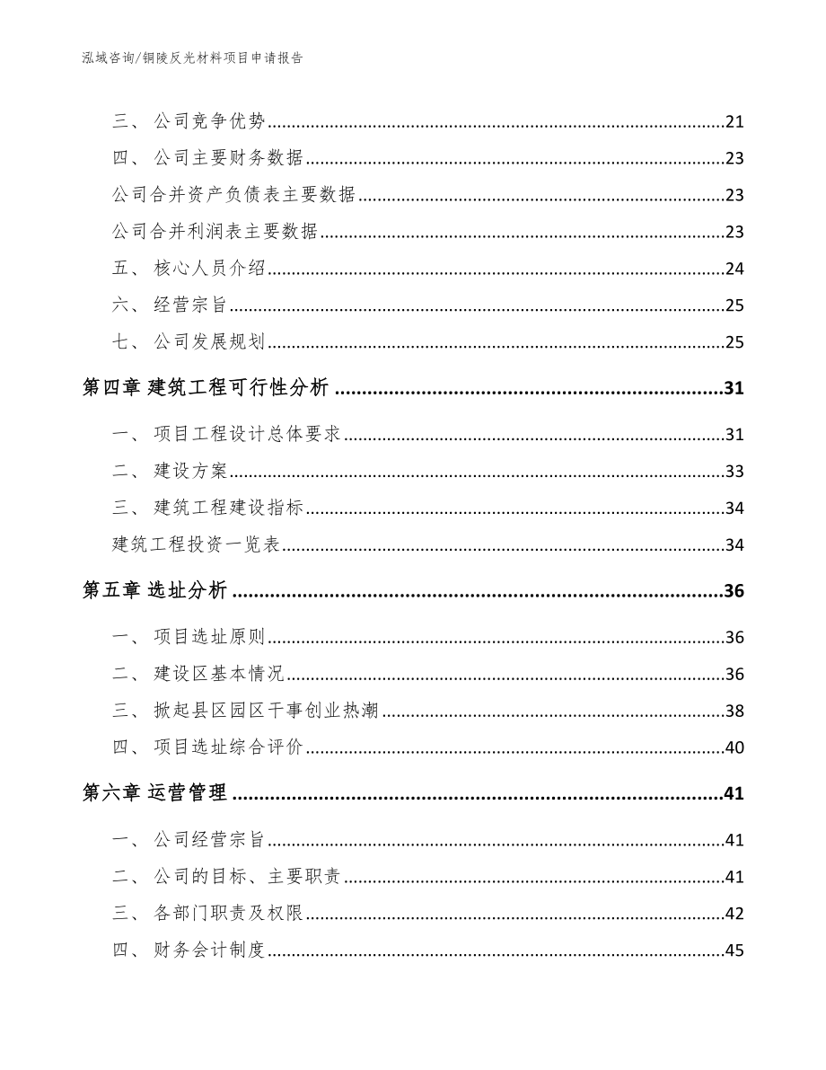 铜陵反光材料项目申请报告（模板范文）_第2页