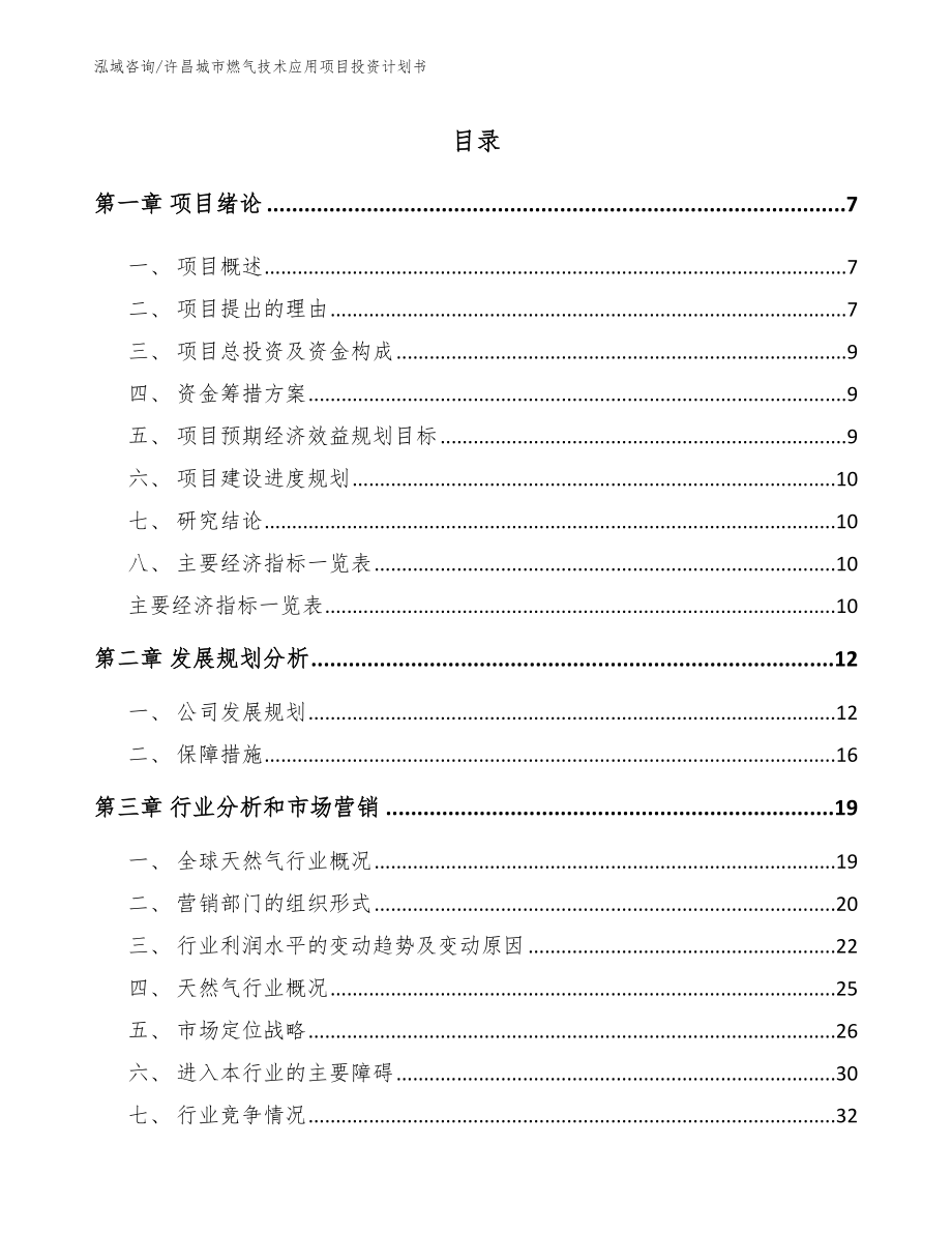 许昌城市燃气技术应用项目投资计划书_第2页