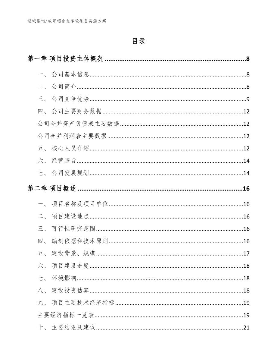 咸阳铝合金车轮项目实施方案（模板范文）_第2页