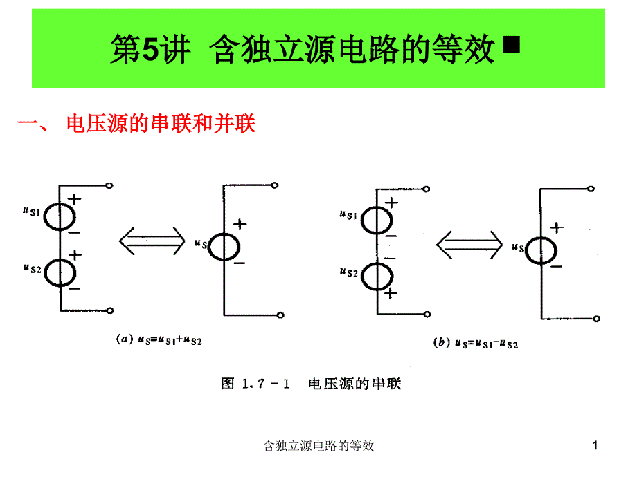含独立源电路的等效课件_第1页