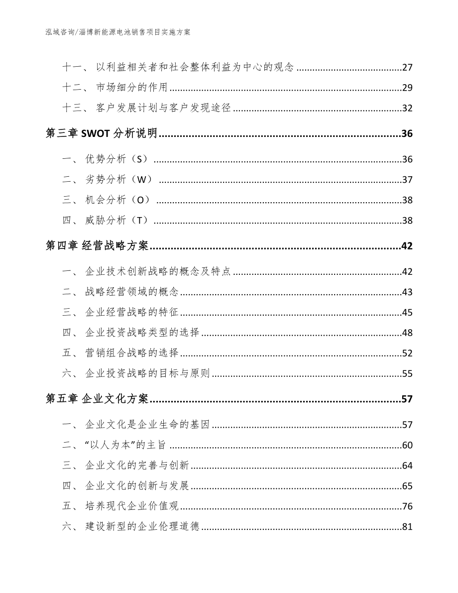 淄博新能源电池销售项目实施方案（参考范文）_第3页