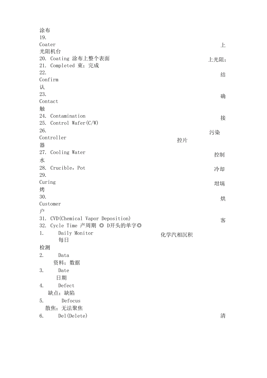 半导体 FAB 常用单词_第3页