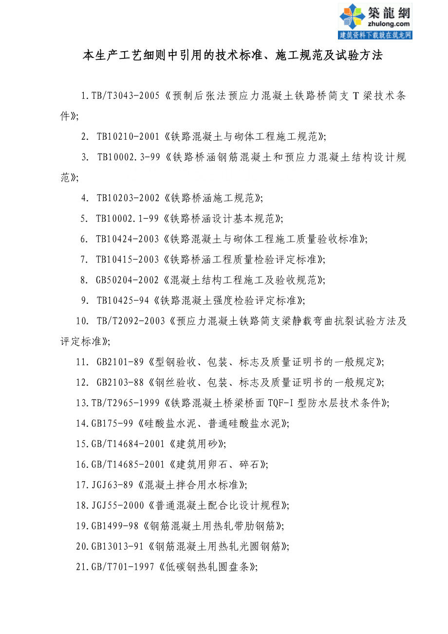 预制后张法预应力混凝土铁路铁路简支梁生产工艺细则_第4页