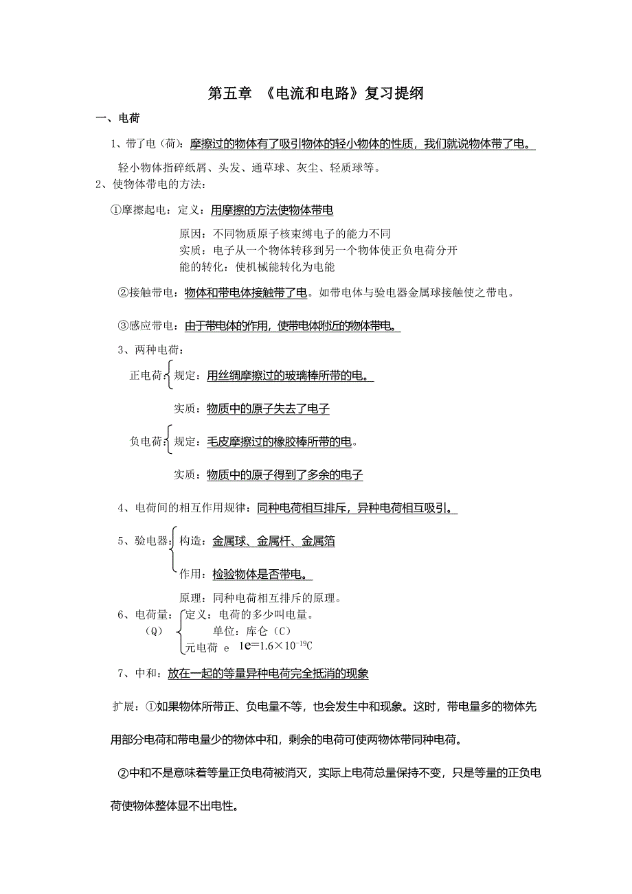 物理初二下册复习提纲_第1页