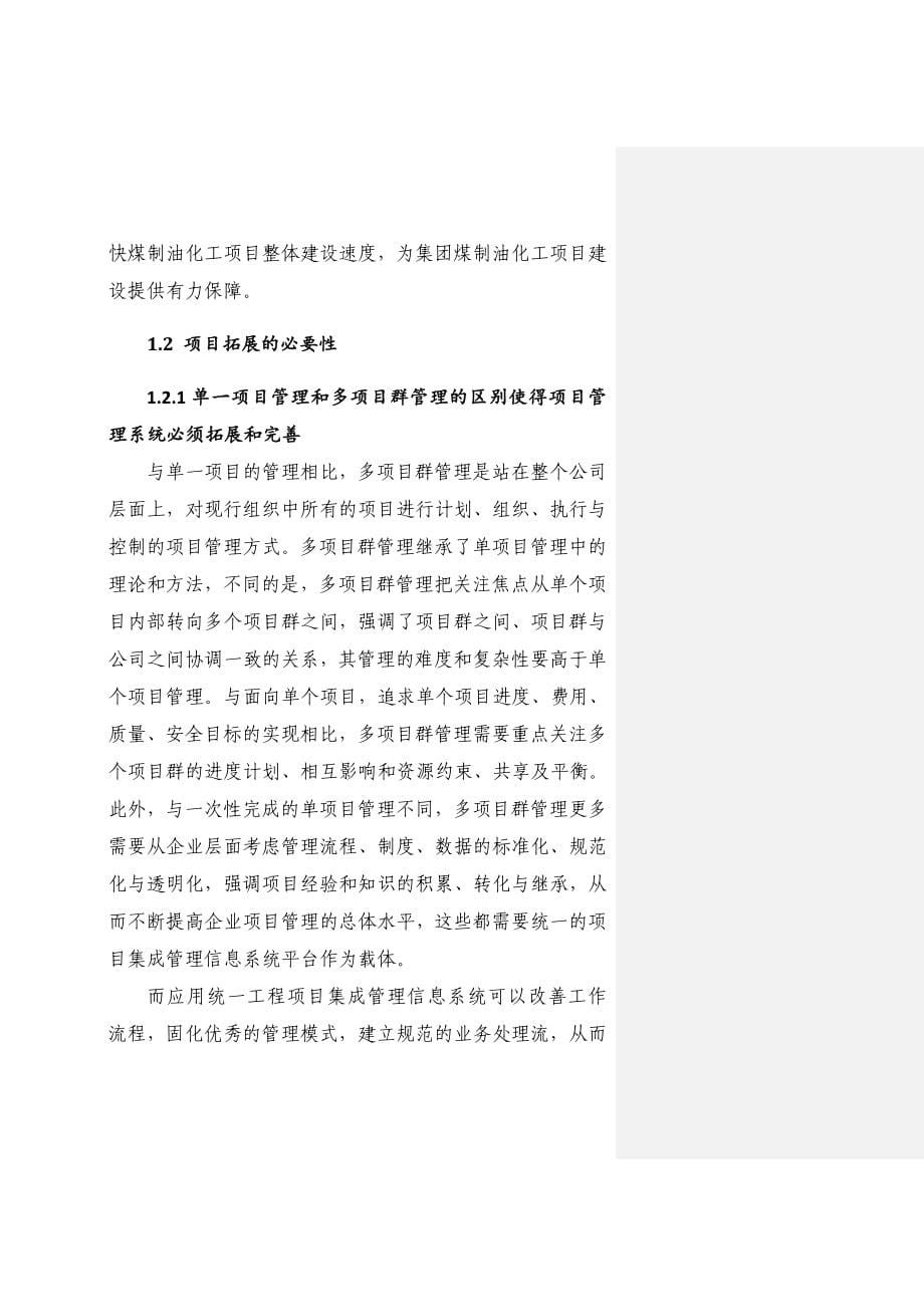 化工有限公司工程项目集成管理信息系统拓展可研报告.doc_第5页