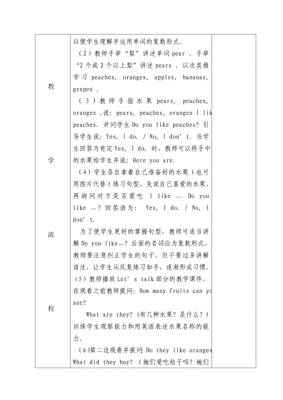 PEP小学英语三年级下册Unit_4教学设计_第2页