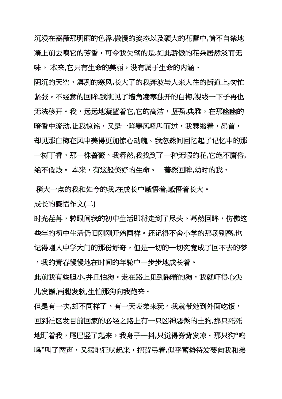 成长作文之成长感悟作文600_第2页