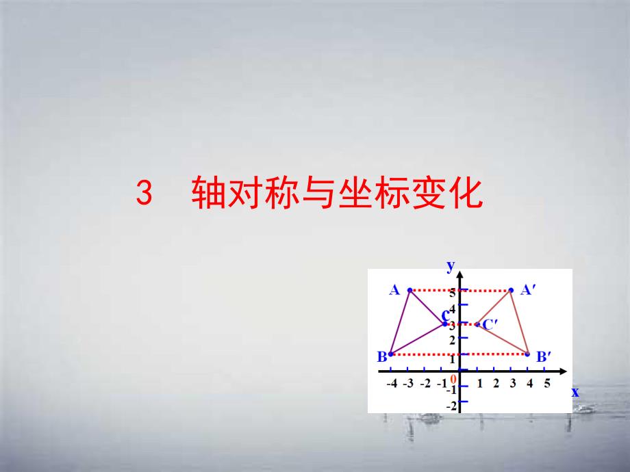 七年级数学上册第五章位置与坐标3轴对称与坐标变化课件鲁教版五四制课件_第1页