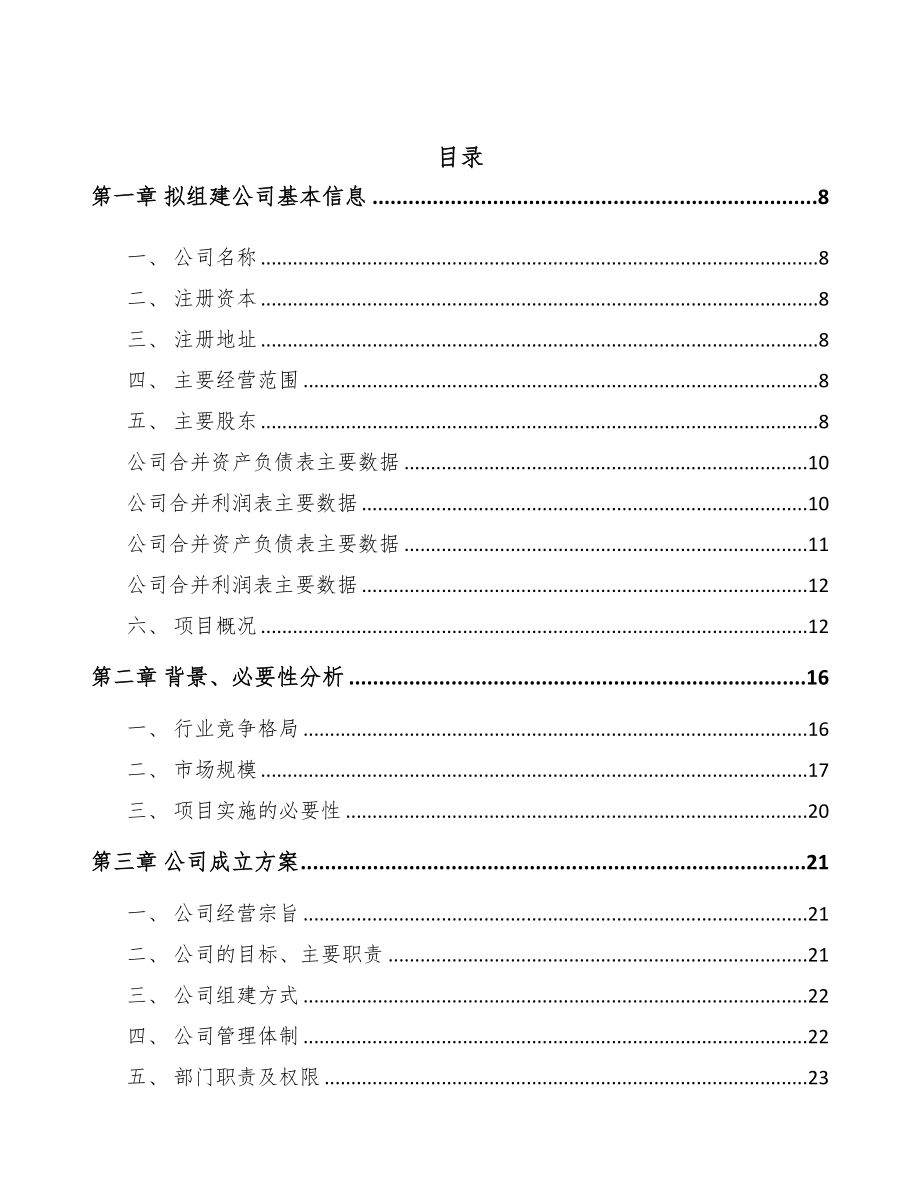 湖南关于成立油气钻采专用设备公司可行性研究报告(DOC 84页)_第2页