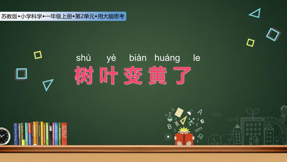 苏教版科学一年级上册9.树叶变黄了课件_第1页