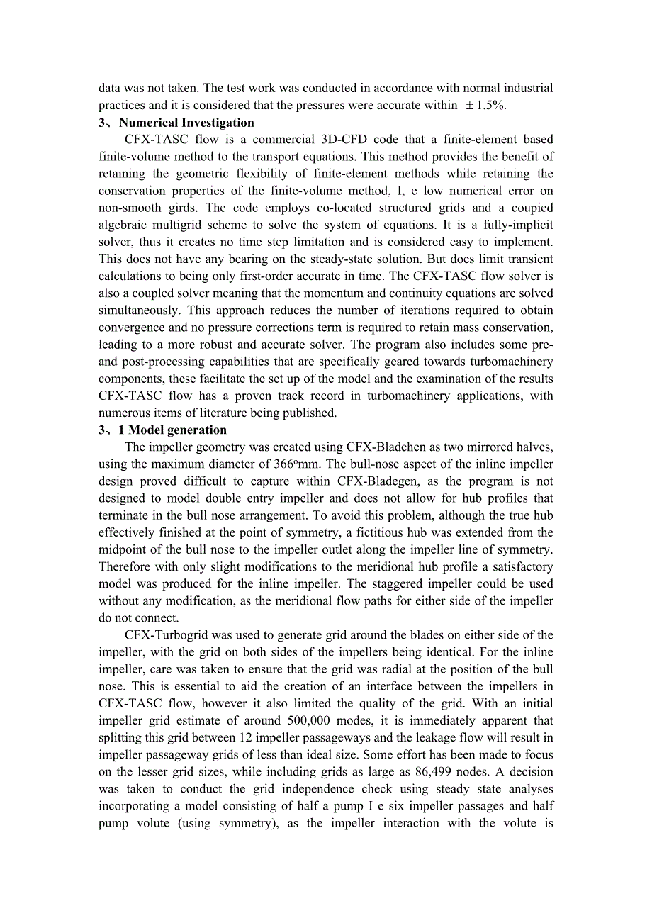 外文翻译--研究一个离心泵内的震动压力—利用数字表示的方法来支持工业实验.doc_第3页