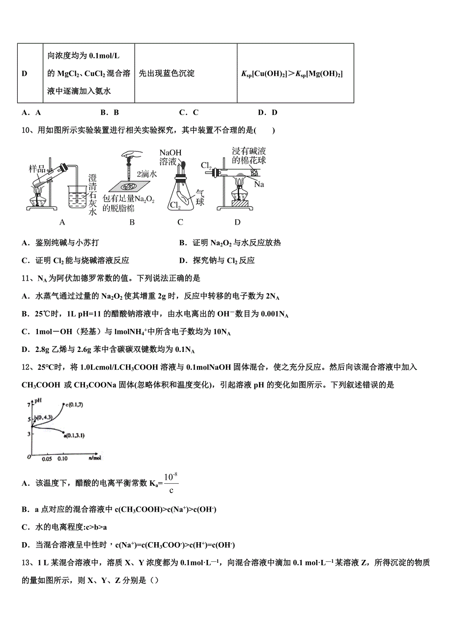 浙江省绍兴市诸暨市2023年高三考前热身化学试卷（含答案解析）.doc_第4页