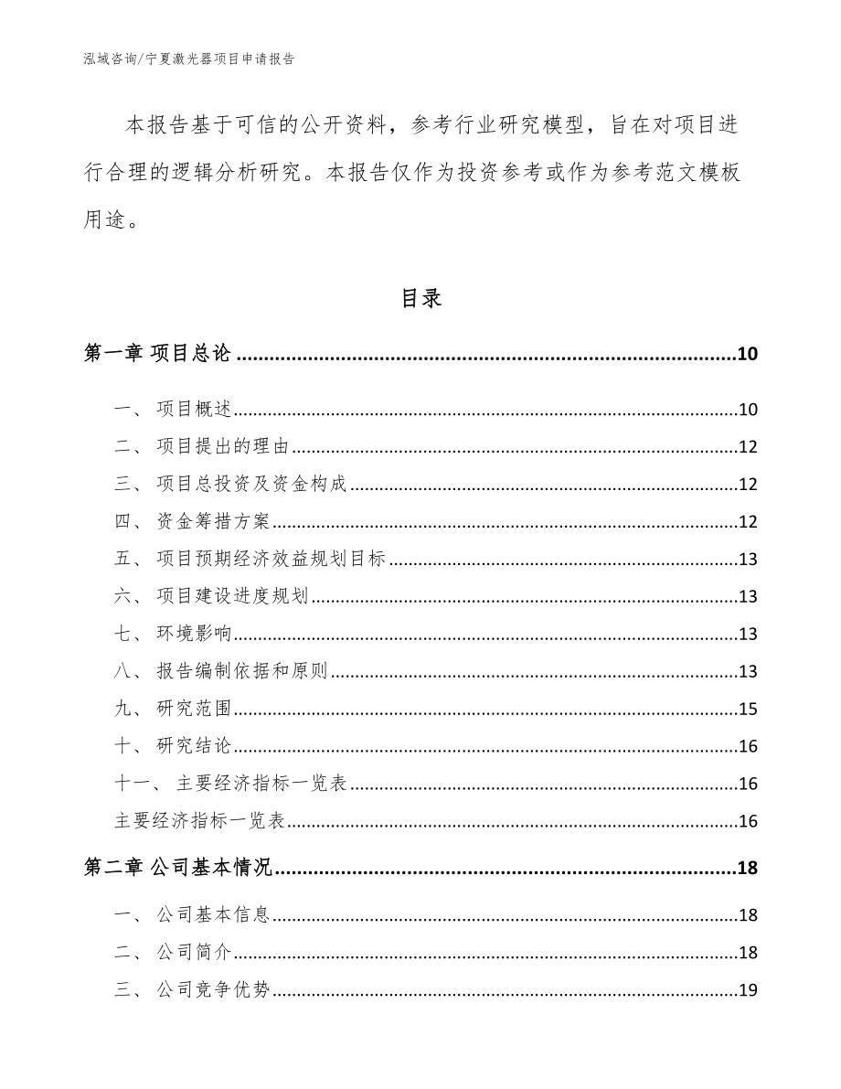 宁夏激光器项目申请报告_第3页