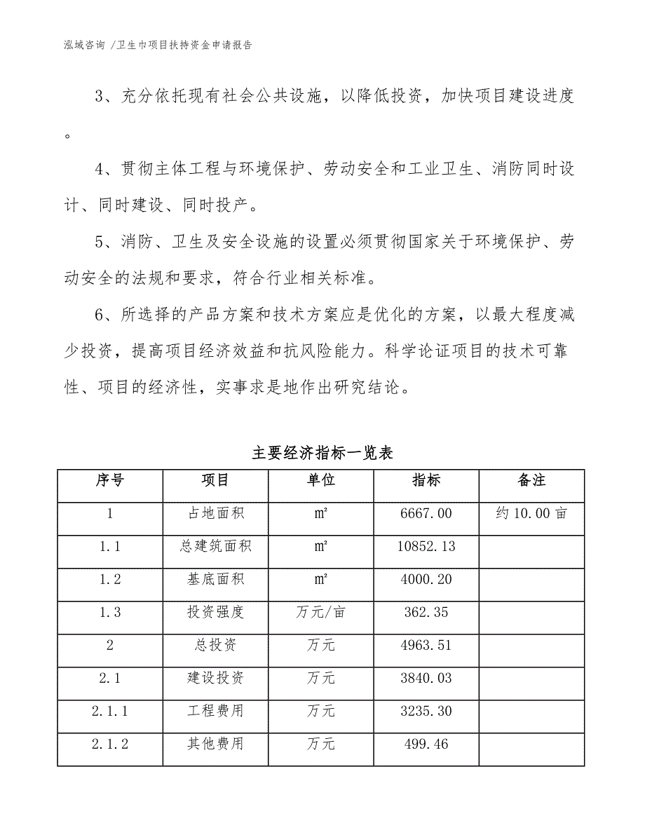 卫生巾项目扶持资金申请报告_第4页