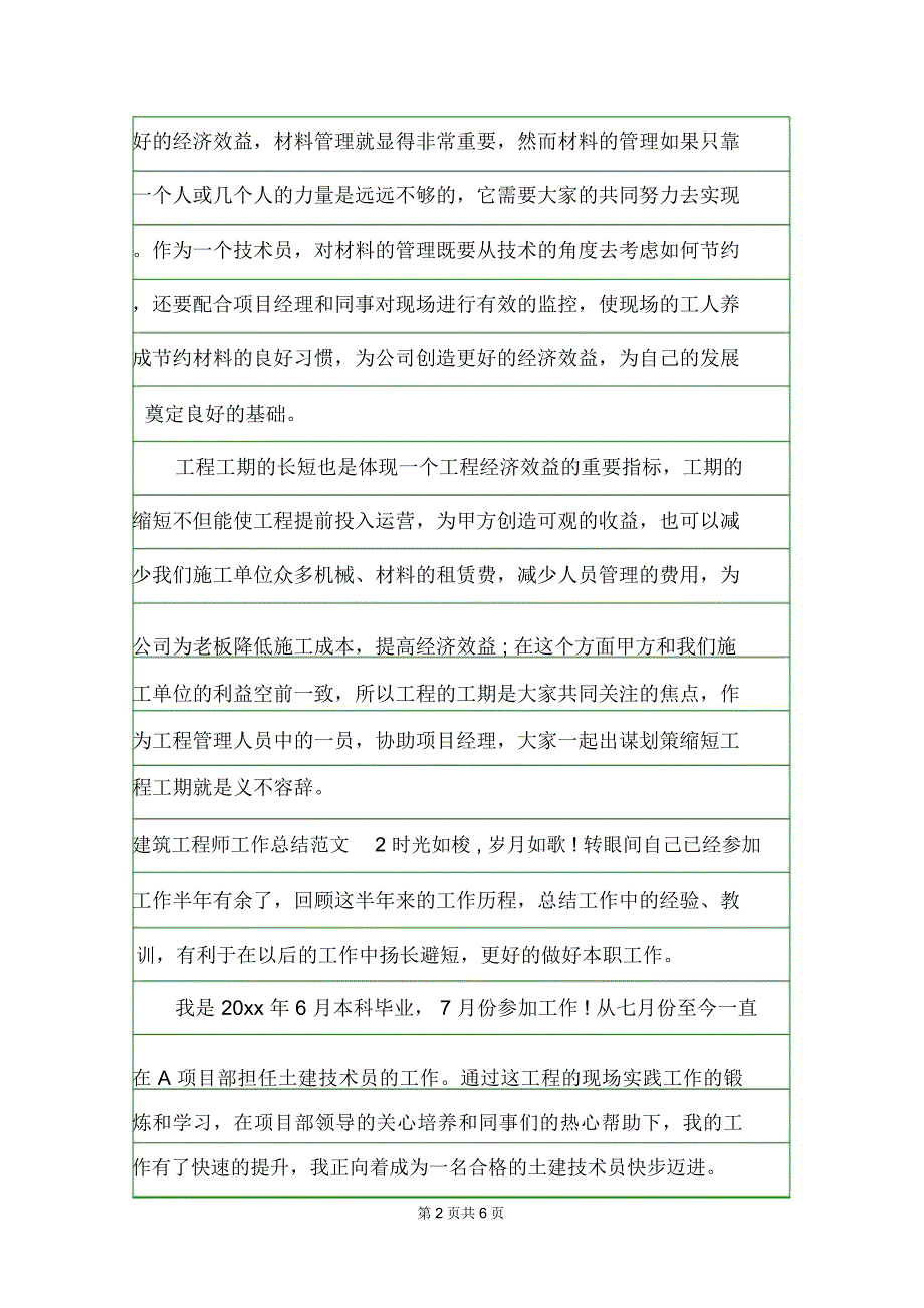 建筑工程师工作总结活动方案_第2页