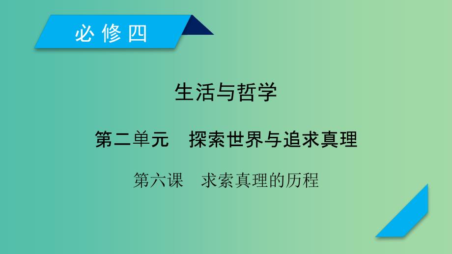 全国通用2020版高考政治大一轮复习第二单元探索世界与追求真理第6课求索真理的历程课件新人教版必修4 .ppt_第1页