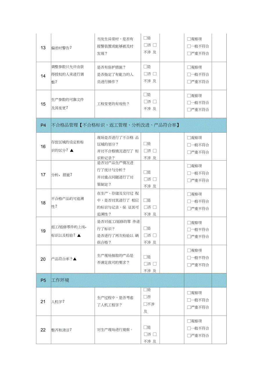 PPAP审核检查表(技术部分)_第3页