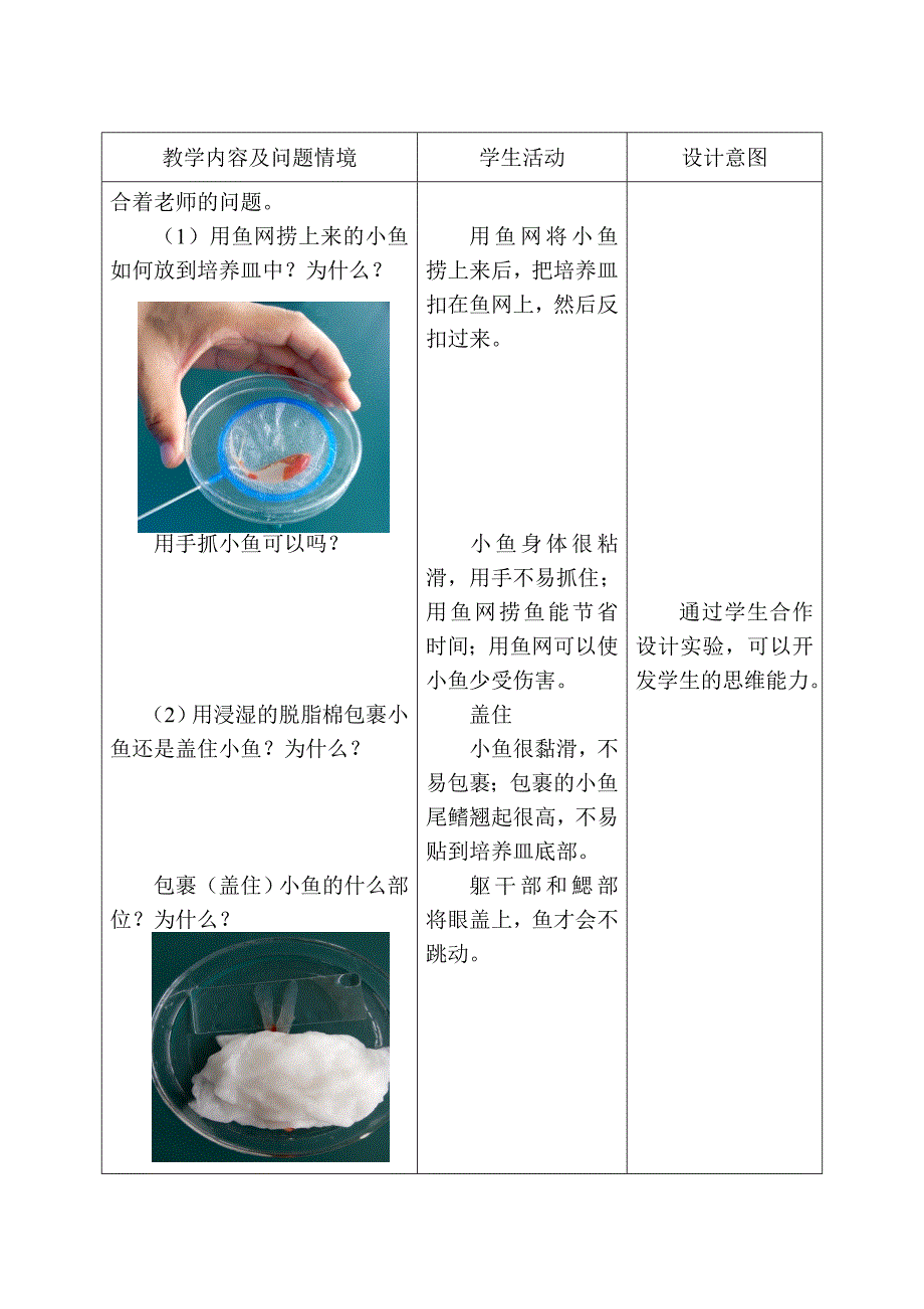 用显微镜观察小鱼尾鳍内的血液流动.doc_第4页