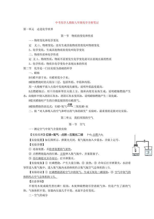 最新中考化学人教版九年级化学全册笔记+-化学推断题练习.doc