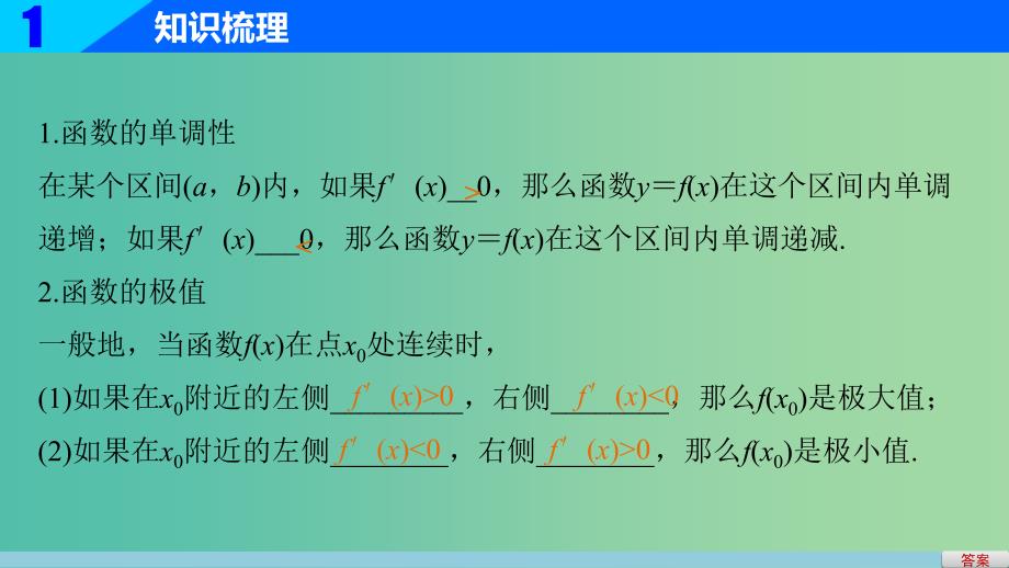 高考数学一轮复习 第三章 导数及其应用 3.2 导数的应用课件 文.ppt_第4页