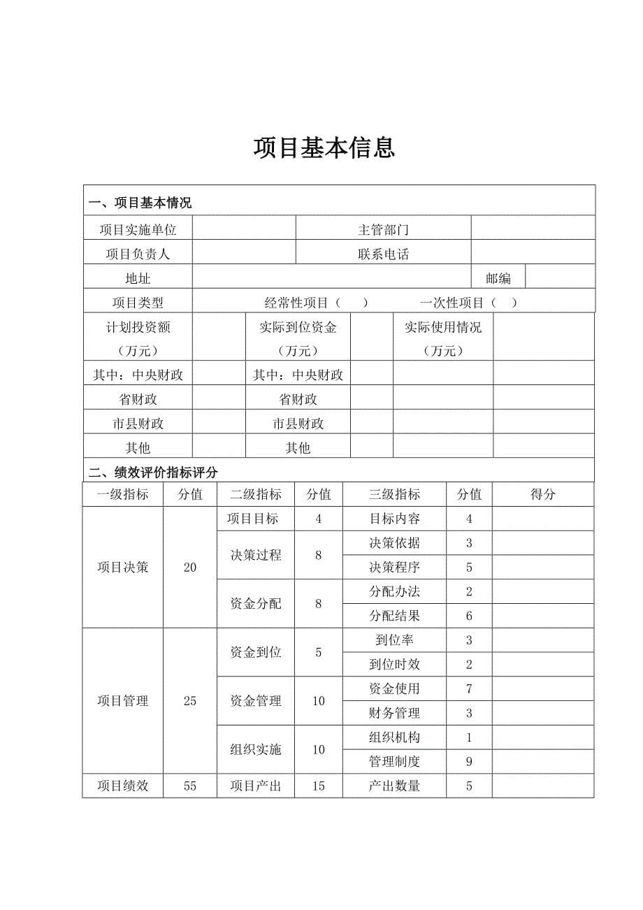 财政支出项目绩效评价指标体系（参考样表）-附件3.doc_第5页