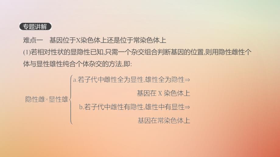 2019届高考生物一轮复习 第5单元 遗传的基本规律和遗传的细胞基础 拓展微课 基因位置的确认及遗传实验设计课件_第2页