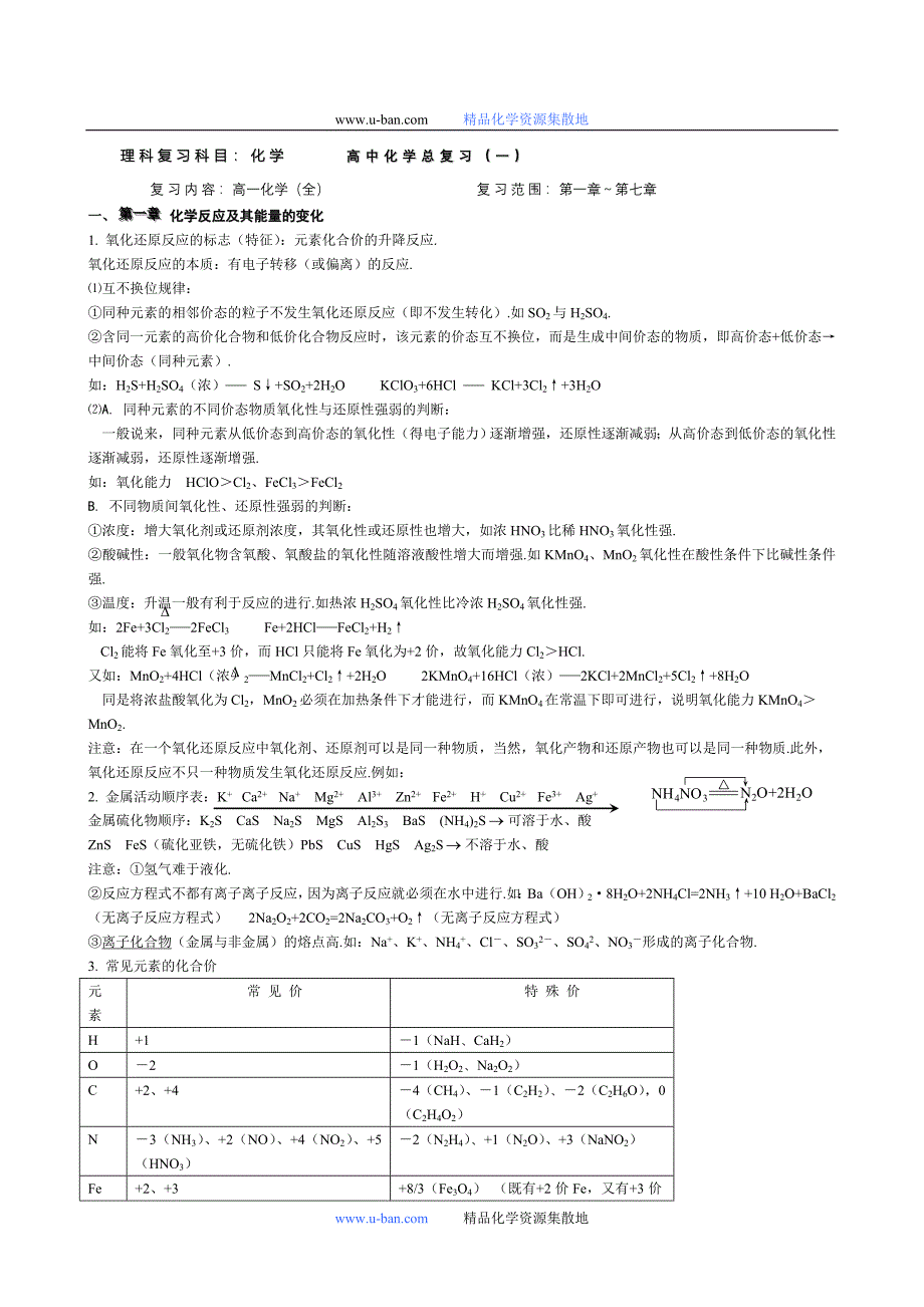 高一化学总结.doc_第1页