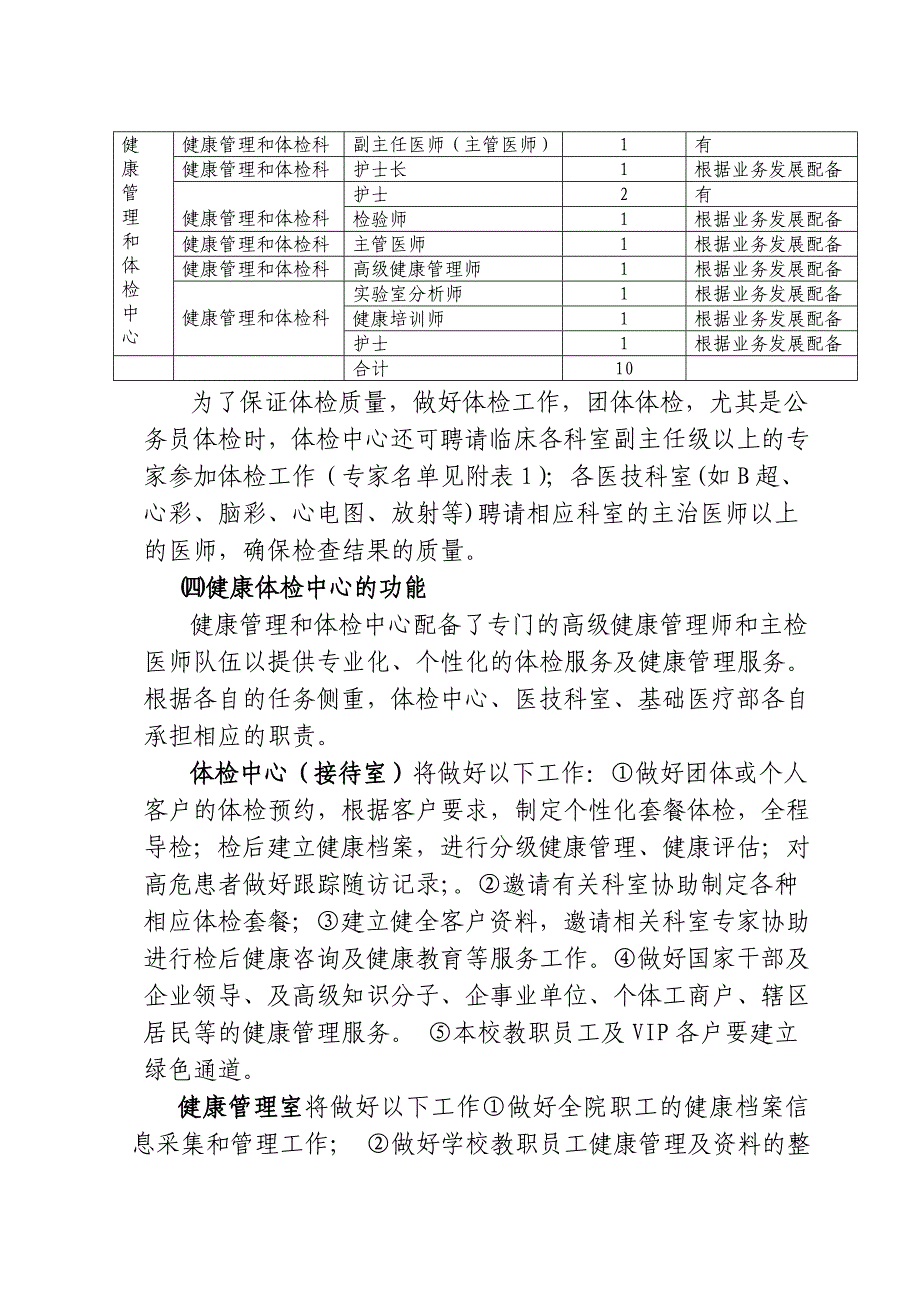 医院健康体检中心工作方案_第4页