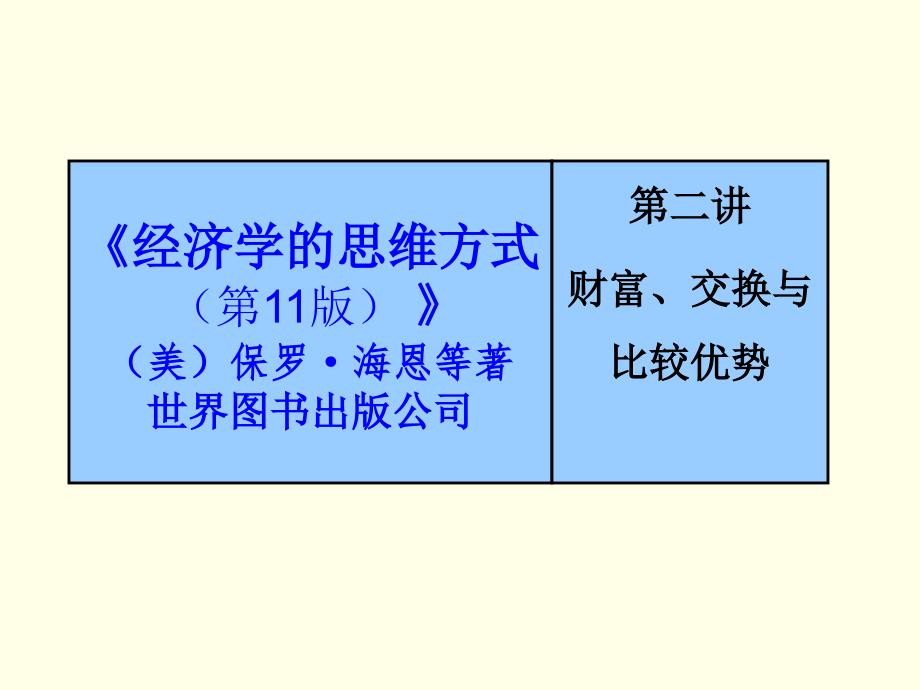 二章节财富交换与比较优势_第1页