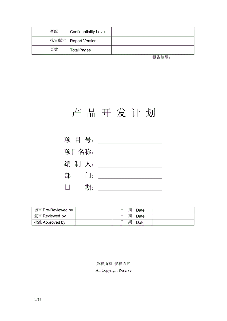 华为产品计划模板.docx_第1页