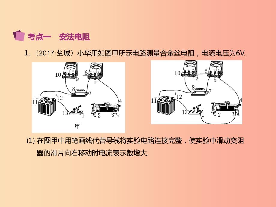 江苏省2019年中考物理 专题四 测量型实验题——电阻的测量复习课件.ppt_第3页