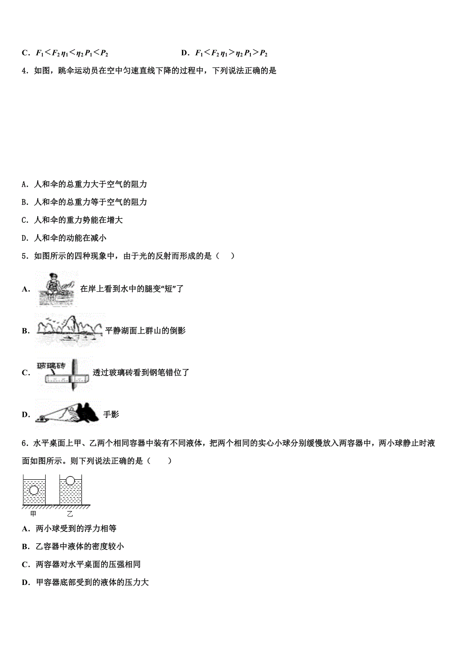 江苏省扬州市高邮市2023学年物理八年级第二学期期末预测试题（含解析）.doc_第2页