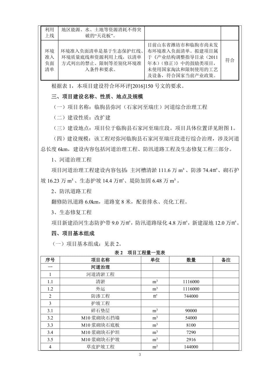 临朐弥通水利建设有限公司临朐县弥河（石家河至瑞庄）河道综合治理工程环境影响报告表_第5页