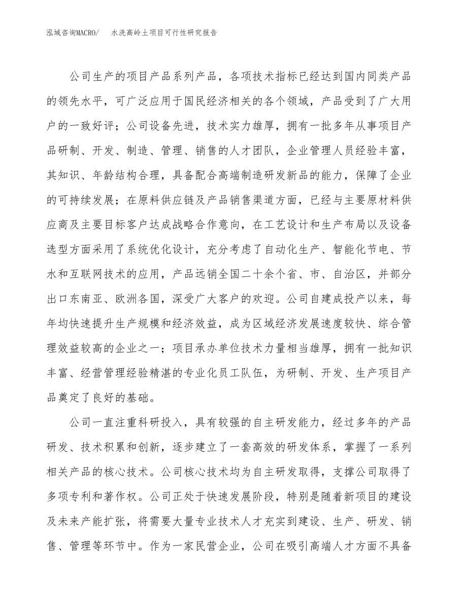 水洗高岭土项目可行性研究报告模板及范文.docx_第5页