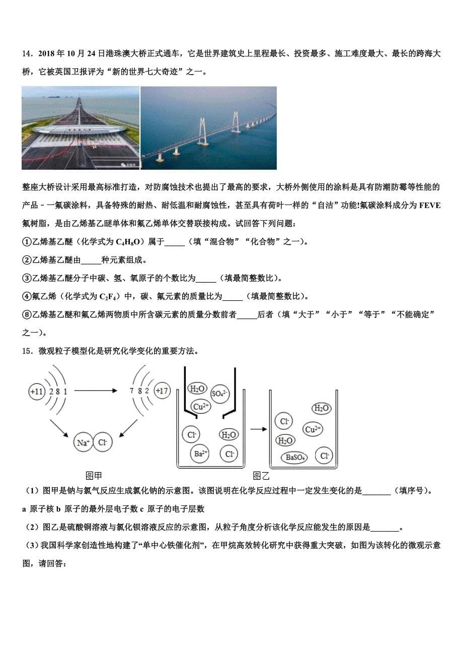 2023年重庆市一中达标名校中考化学最后冲刺浓缩精华卷（含答案解析）.doc_第5页