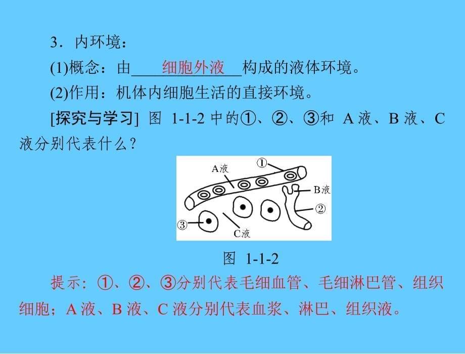 新人教版生物必修三：1.1细胞生活的环境ppt课件_第5页