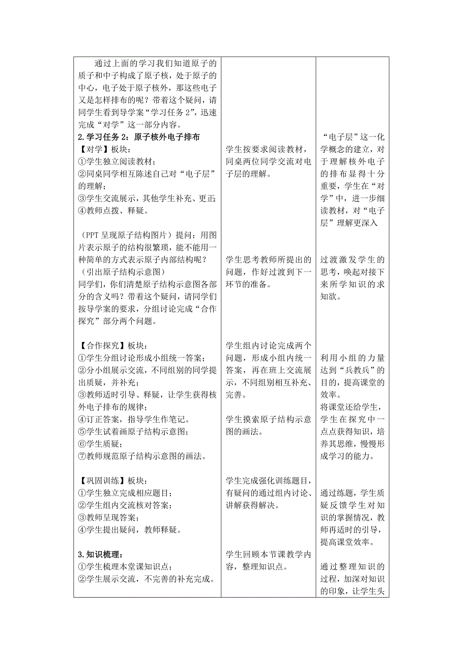 第三单元 课题2《原子的结构》教学设计.doc_第3页