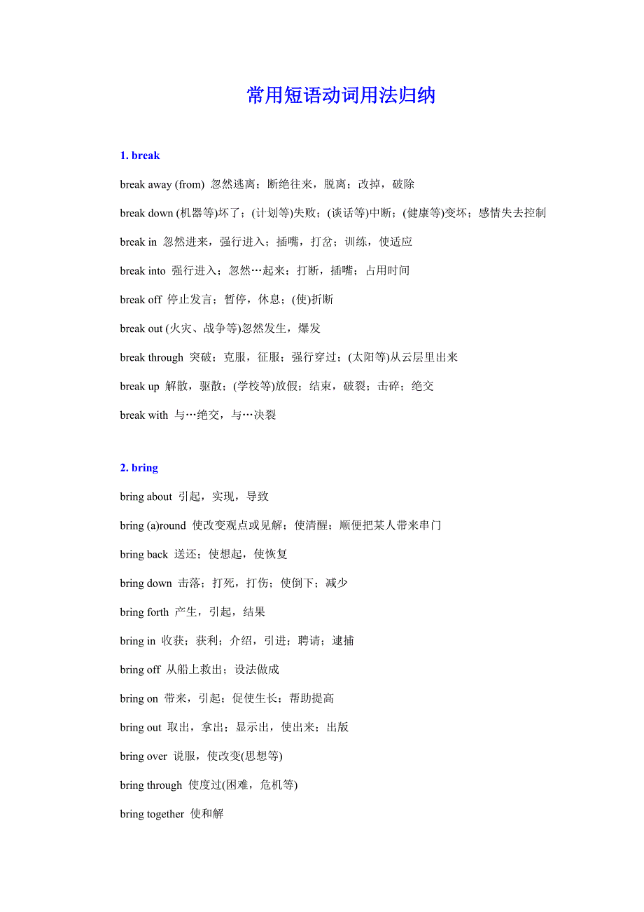 2023年常用短语动词用法归纳.doc_第1页