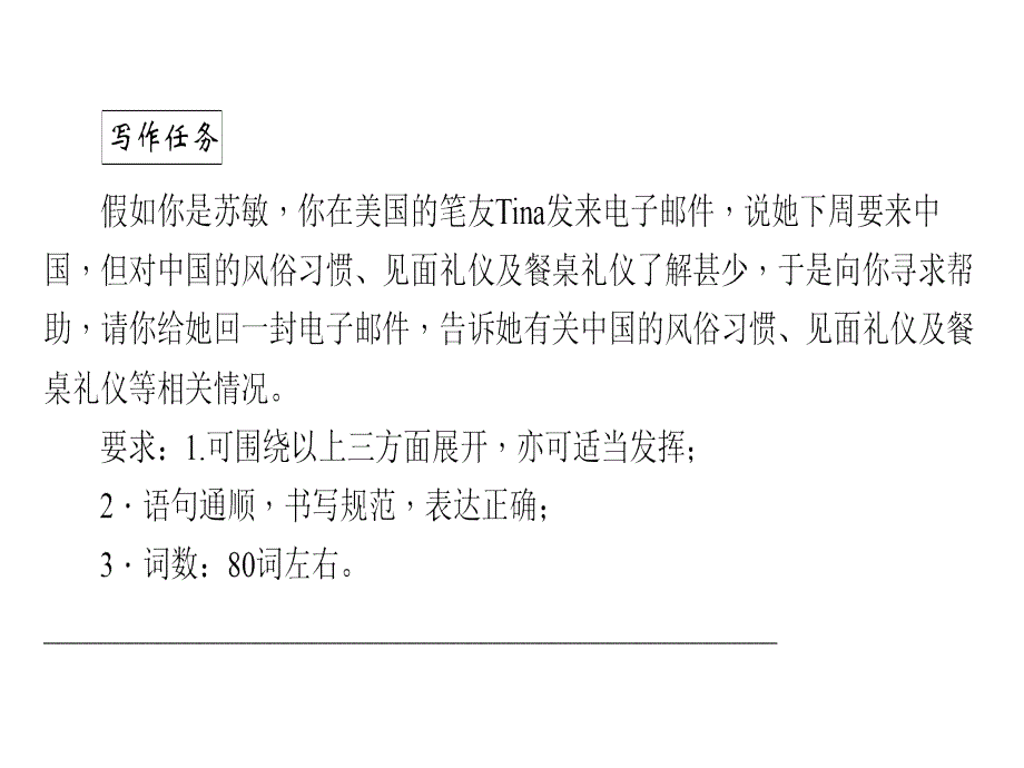 人教版九年级英语广东作业课件Unit10Writing写作导练_第2页