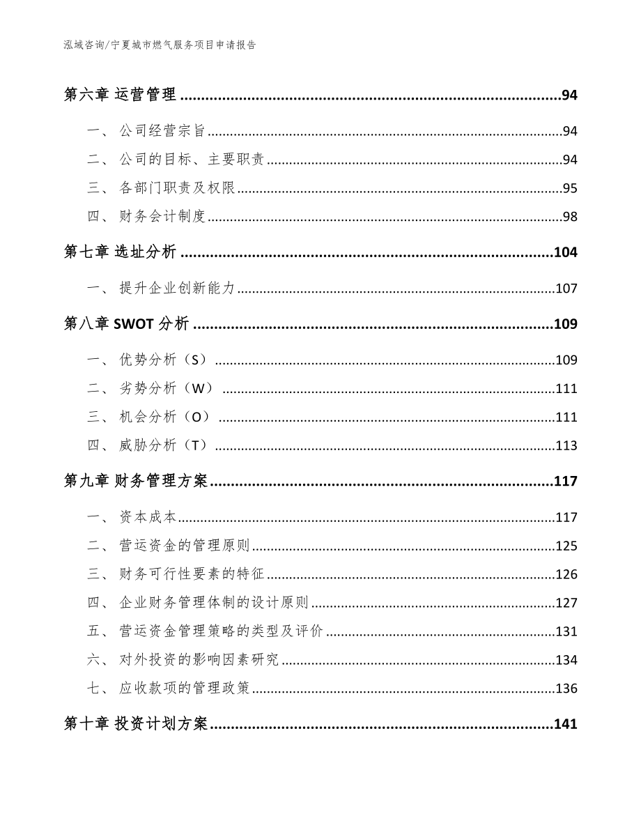 宁夏城市燃气服务项目申请报告（范文）_第4页