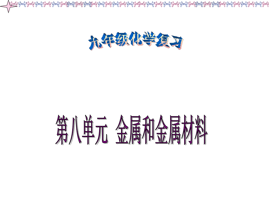 九年级化学31第八单元金属和金属材料复习课件_第1页