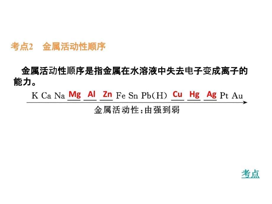 九年级化学31第八单元金属和金属材料复习课件_第5页