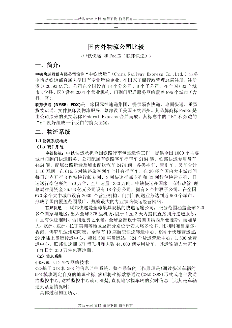 国内外物流公司比较.doc_第1页