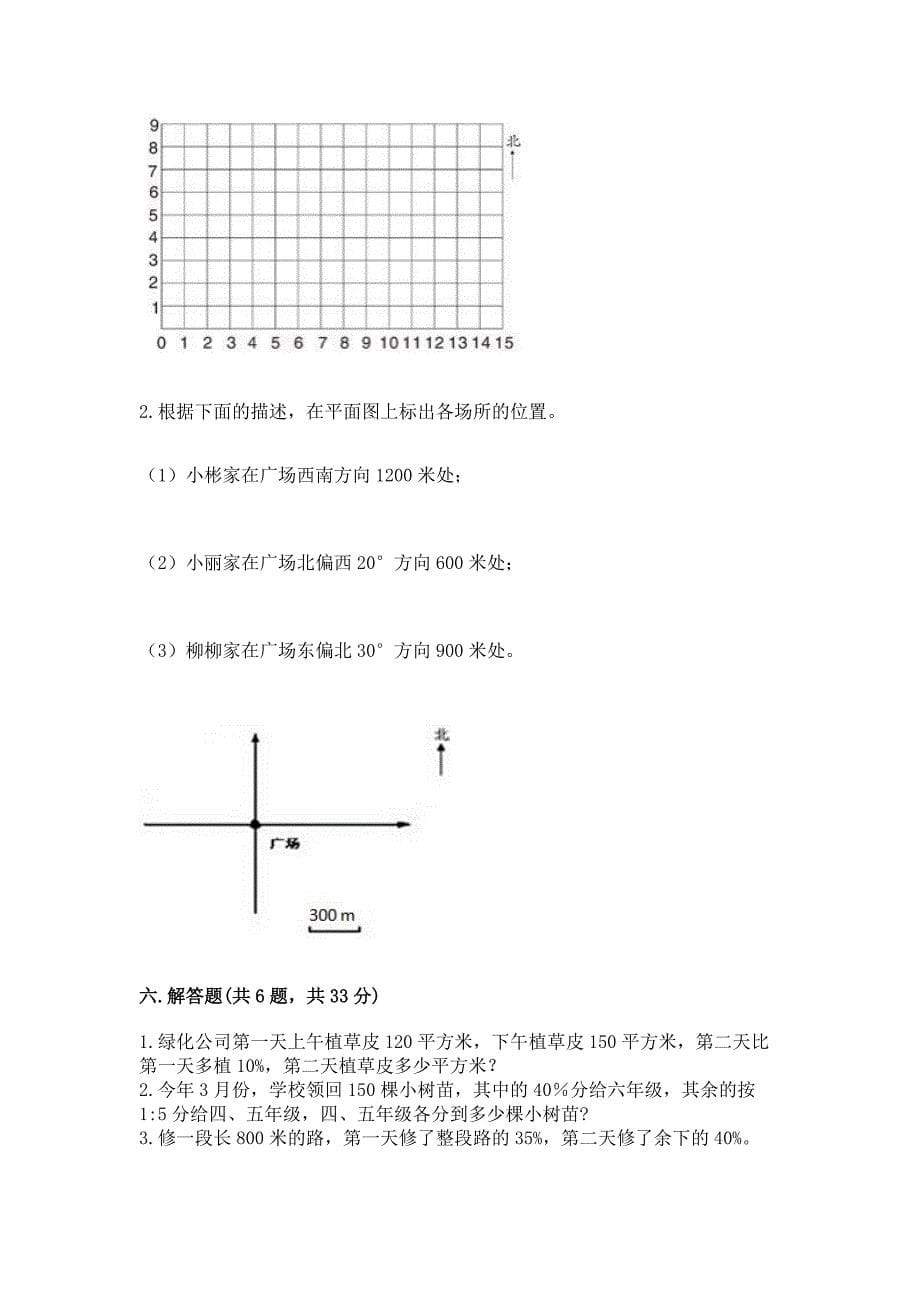 2022人教版六年级上册数学期末测试卷【综合题】.docx_第5页