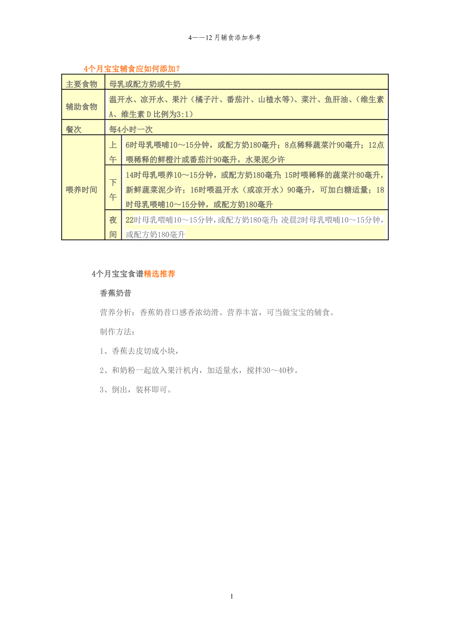 4-12个月宝宝饮食时间表参考.doc_第1页