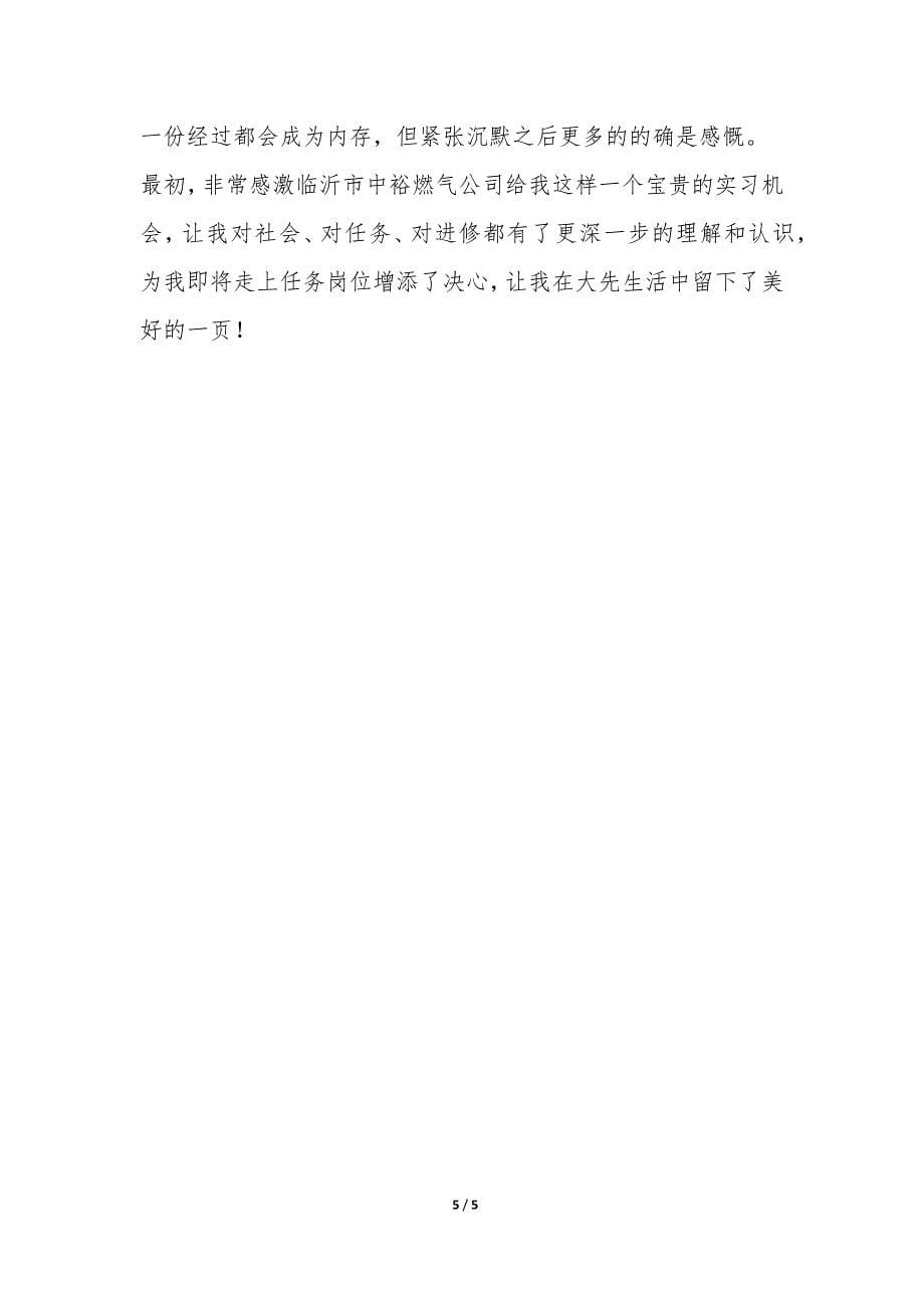 燃气实习的工作总结-.docx_第5页